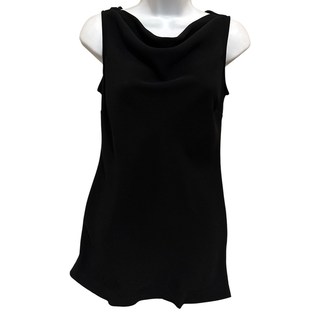 Jones New York‎ Black Sleeveless Cowl Dress